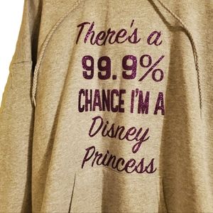 Grey hoodie 99.9% I am a Disney princess.